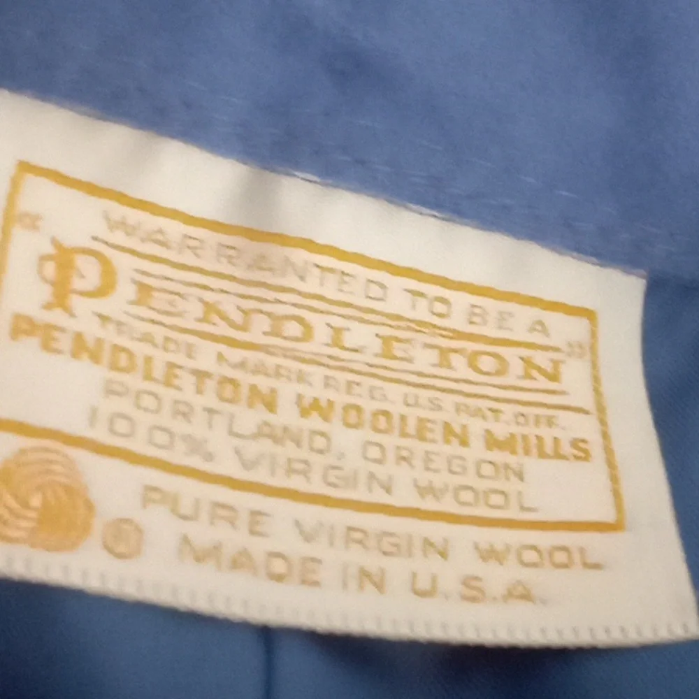 wool Pendleton straight skirt VTG 14 Blue
